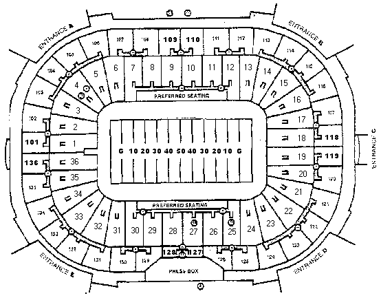 Norte Dame Stadium seating chart