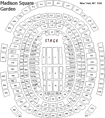 Madison Square Garden seating chart